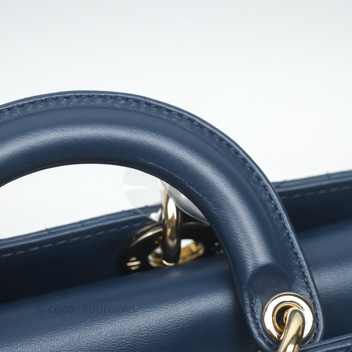 Christian Dior Medium Lady D-Joy Bag Deep Ocean Blue Cannage Lambskin