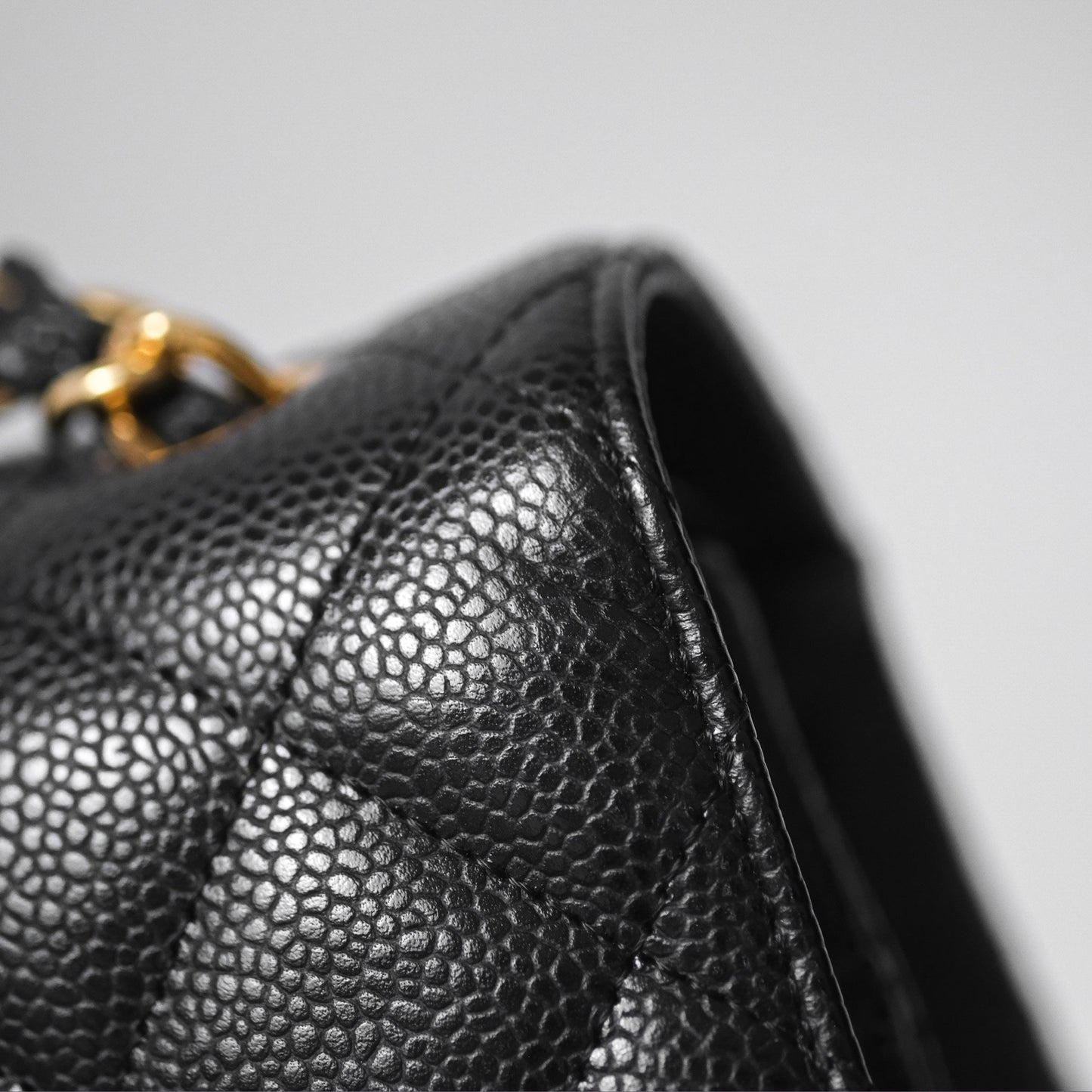 Chanel Jumbo Double Flap Black Caviar Gold Hardware⁣⁣