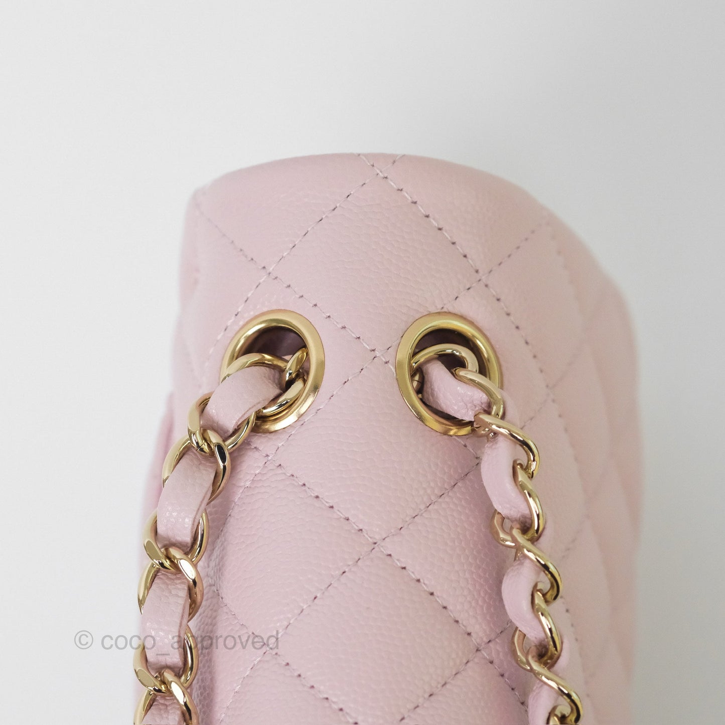 Chanel Small S/M Classic Flap Light Pink Caviar Gold Hardware