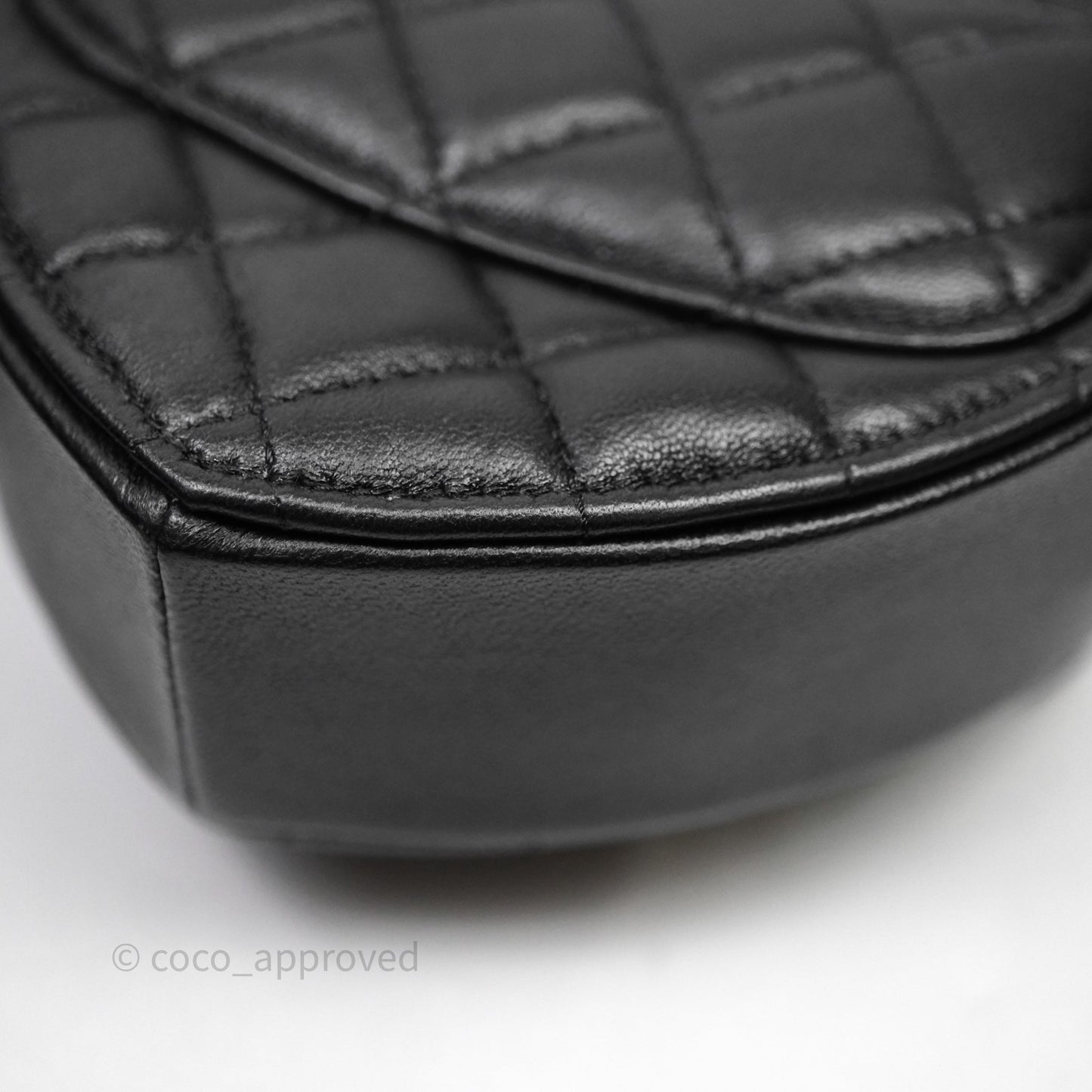 Chanel Small Heart Bag Black Lambskin Gold Hardware