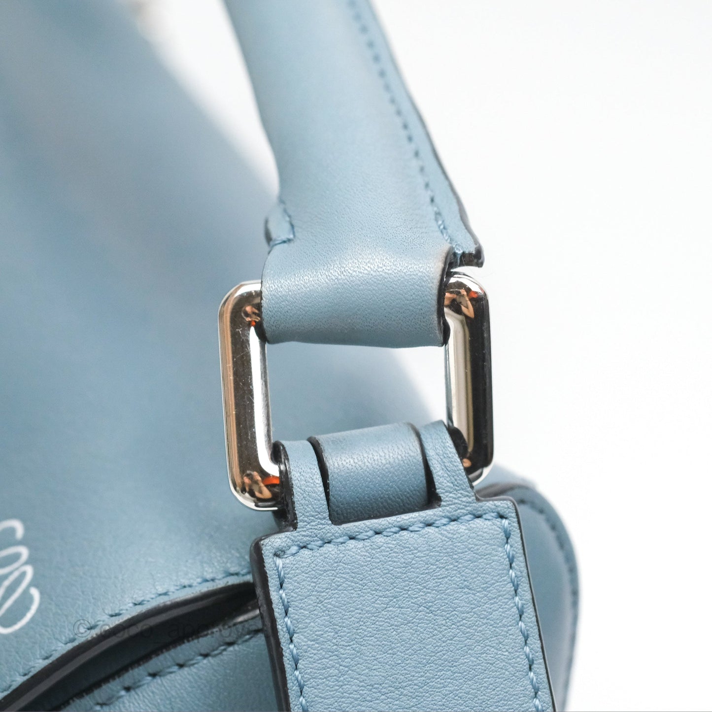 Loewe Small Puzzle Bag Stone Blue Calfskin