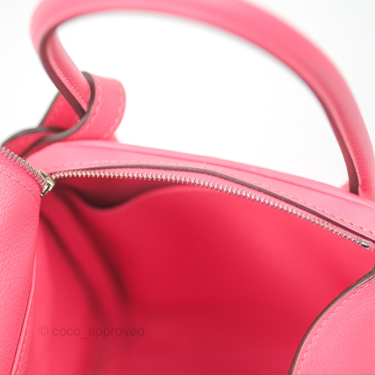 Hermès Lindy 26 Rose Azalee Evercolor Palladium Hardware