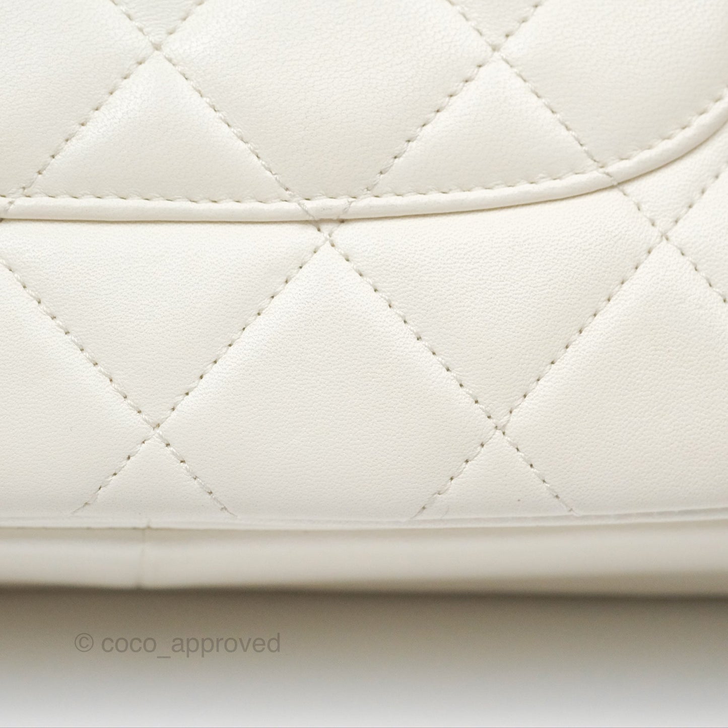 Chanel Trendy CC Small White Lambskin Black Hardware