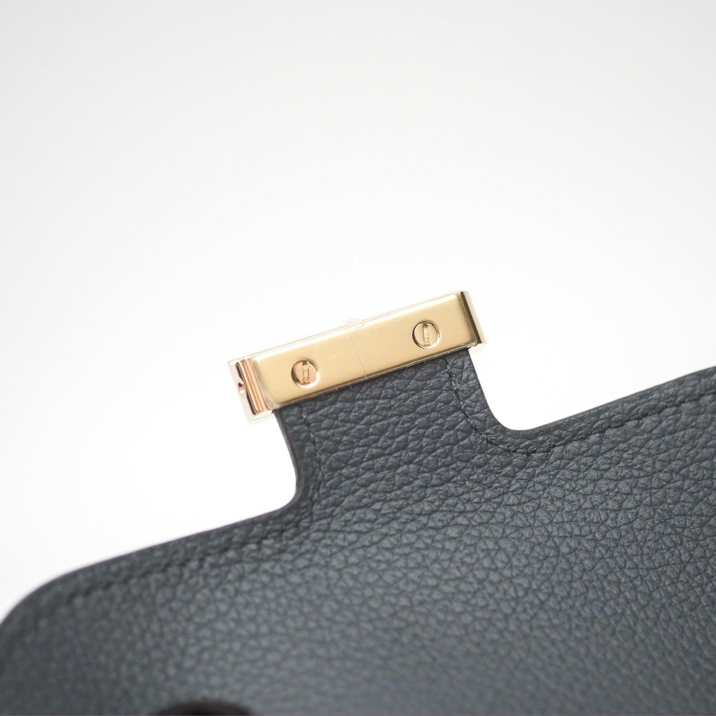 Hermès Constance Slim Wallet Gris Misty / Beige Marfa Evercolor Gold Hardware