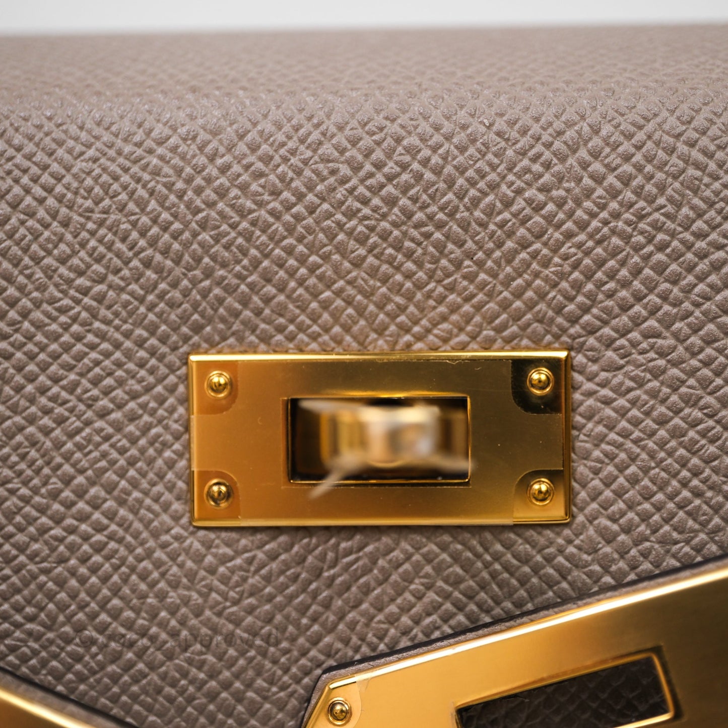 Hermès Kelly 28 Gris Asphalte Epsom Gold Hardware
