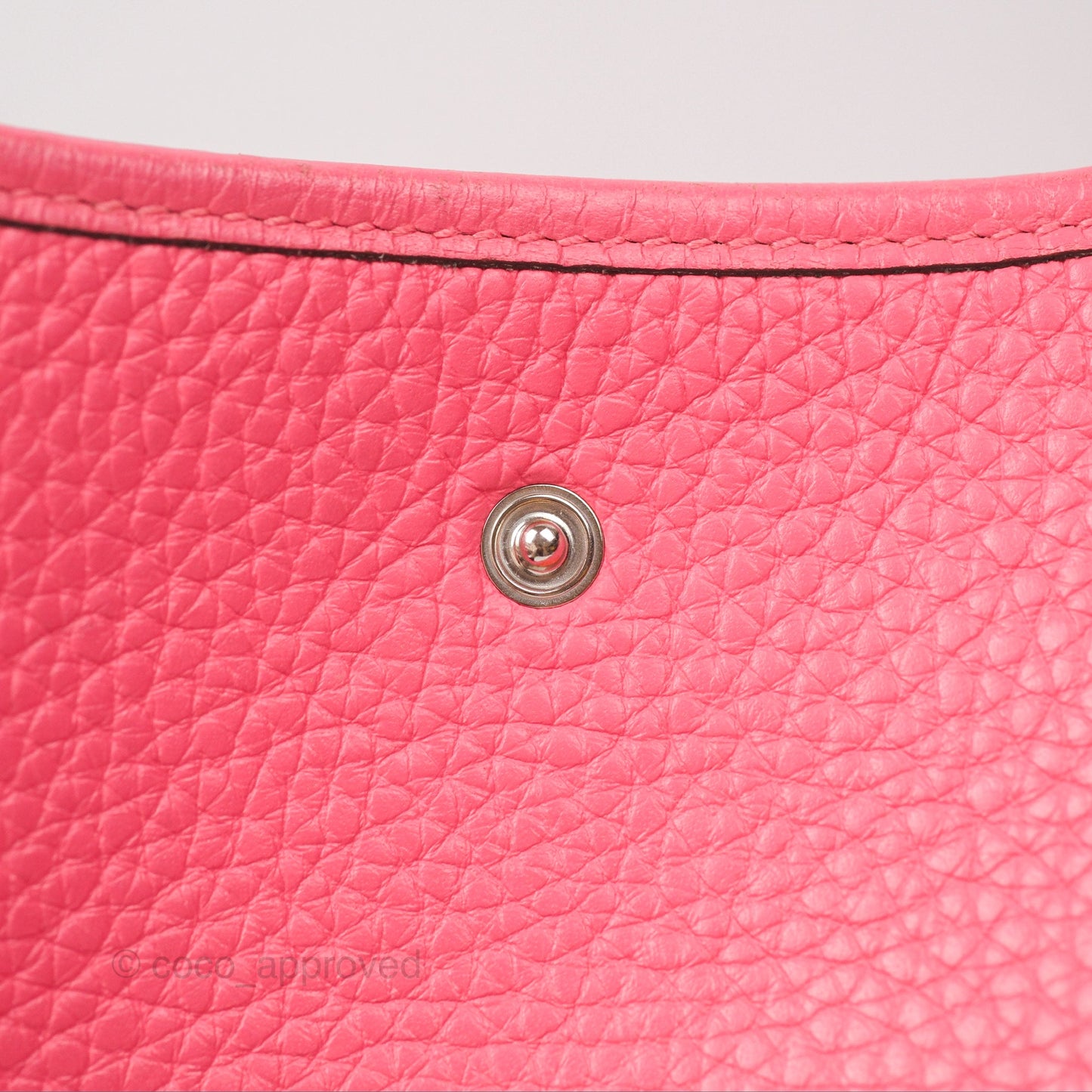 Hermès Mini Evelyne 16 Rose Azalee Clemence Palladium Hardware