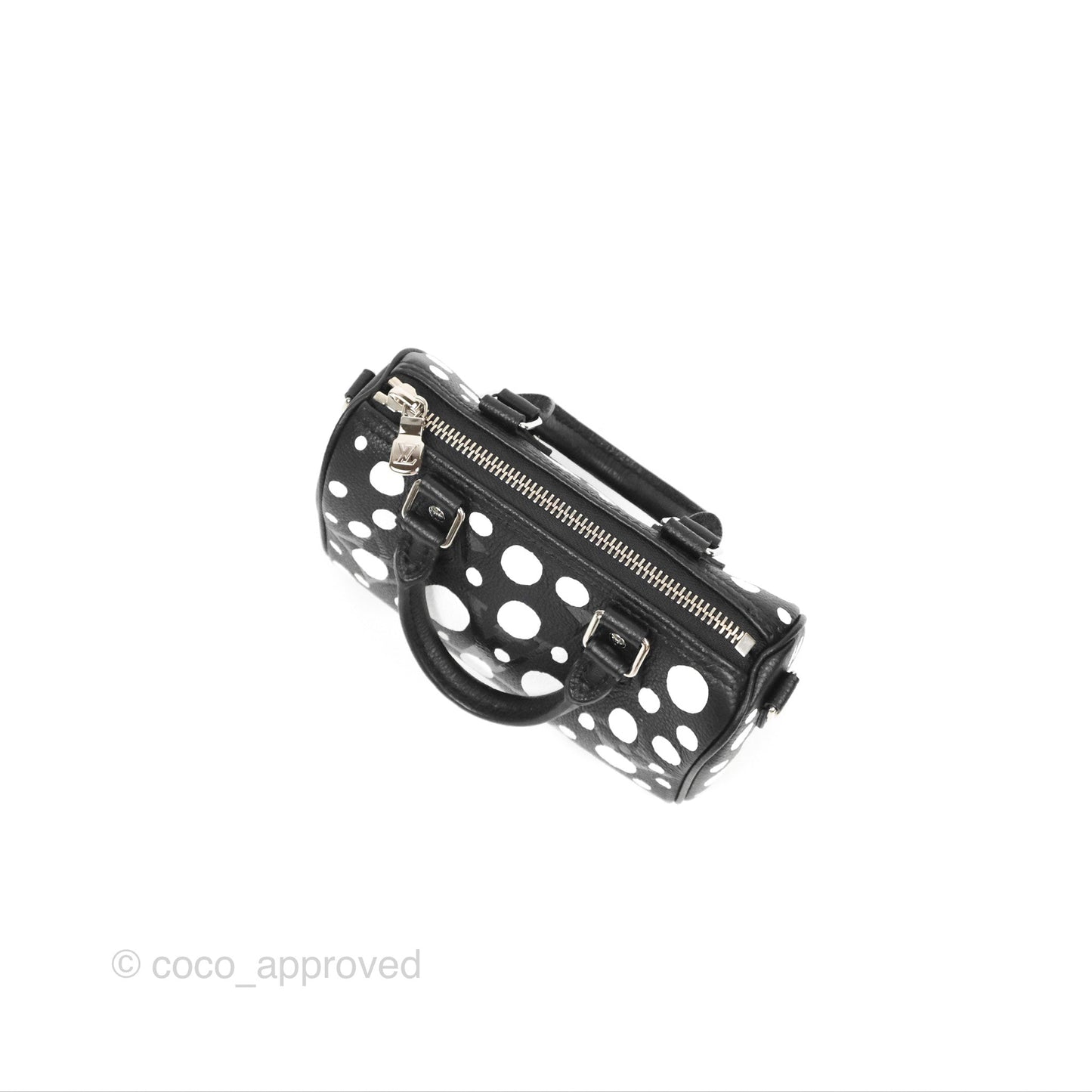 LV x Yayoi Kusama Nano Speedy Infinity Dots Black/White Silver Hardware