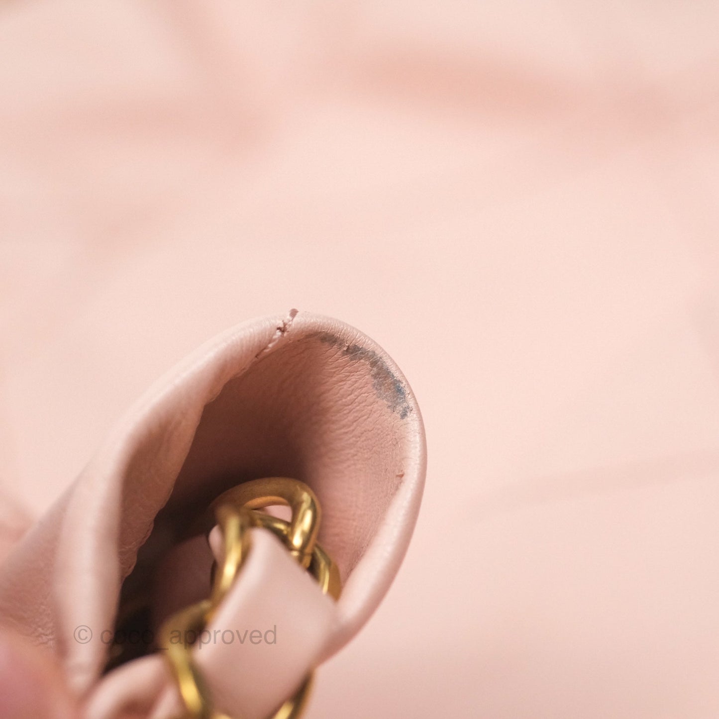 Chanel 22 Small Quilted Pink Shiny Crumpled Calfskin Aged Gold Hardware