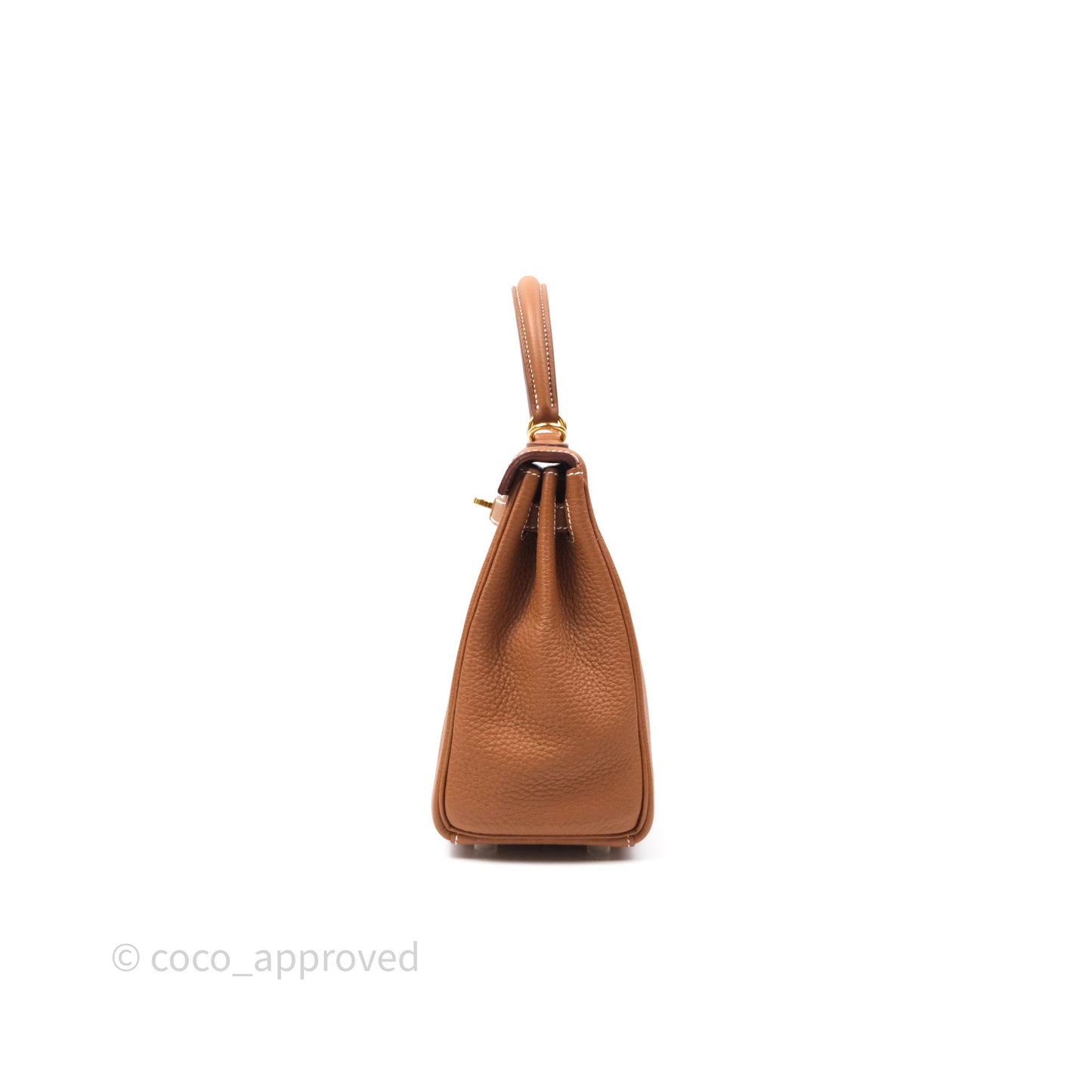 Hermès Retourne Kelly 25 Gold 37 Togo Gold Hardware