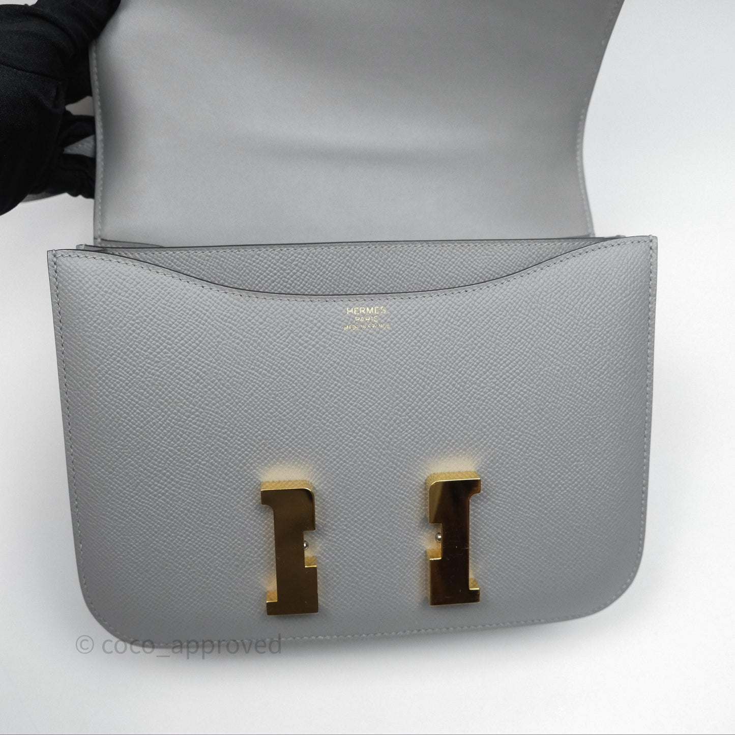 Hermès Constance 24 Gris Mouette 4Z Epsom Gold Hardware