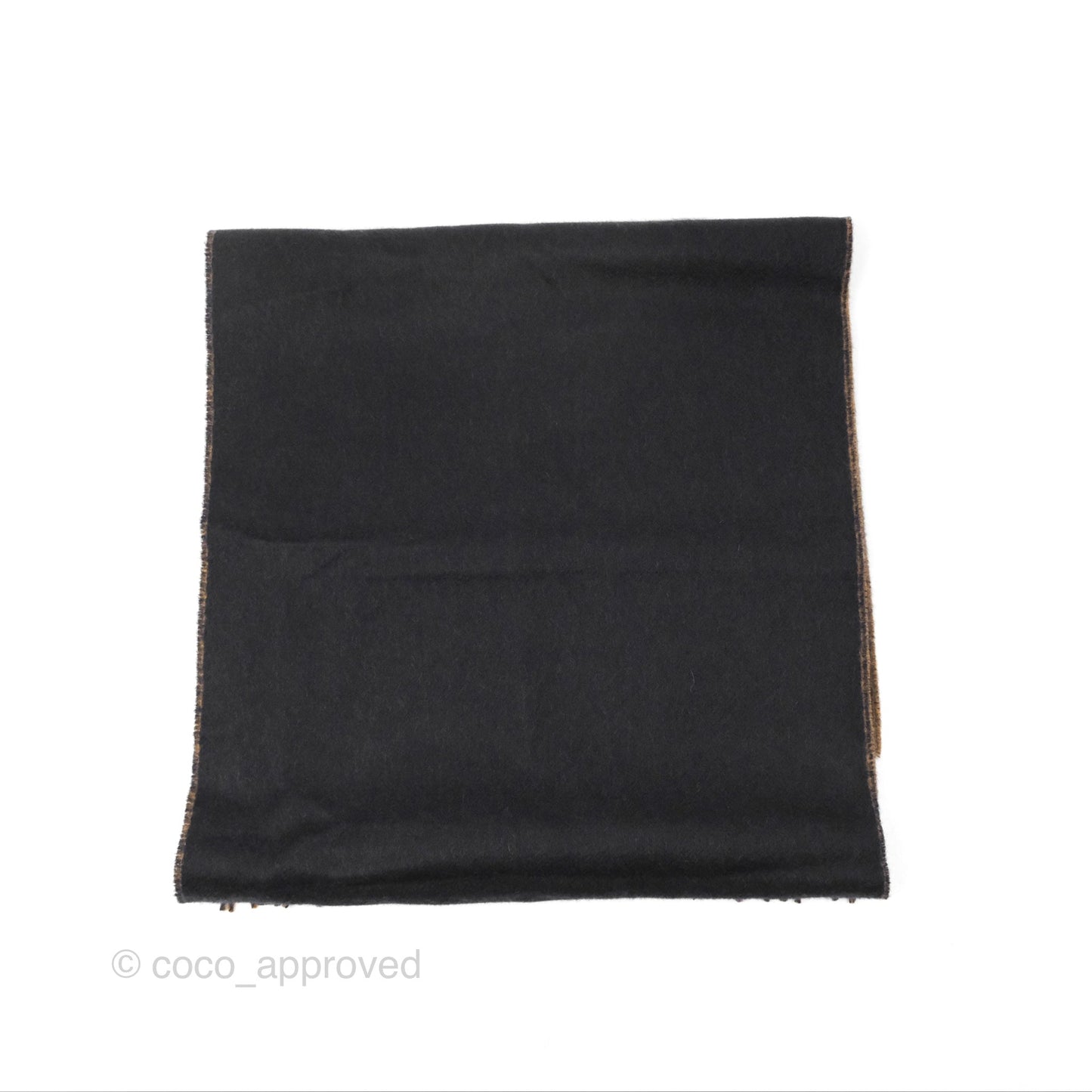 Hermès Cashmere Recto Verso Muffler Scarf Camel/ Marine