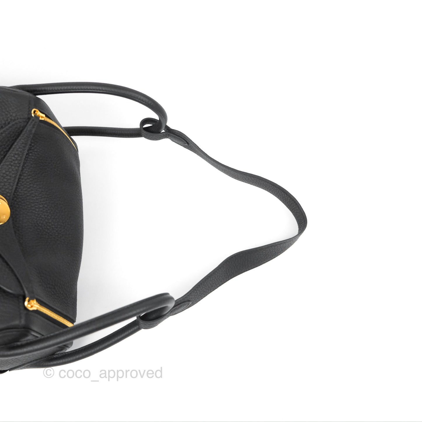 Hermès Lindy 26 Black Clemence Gold Hardware
