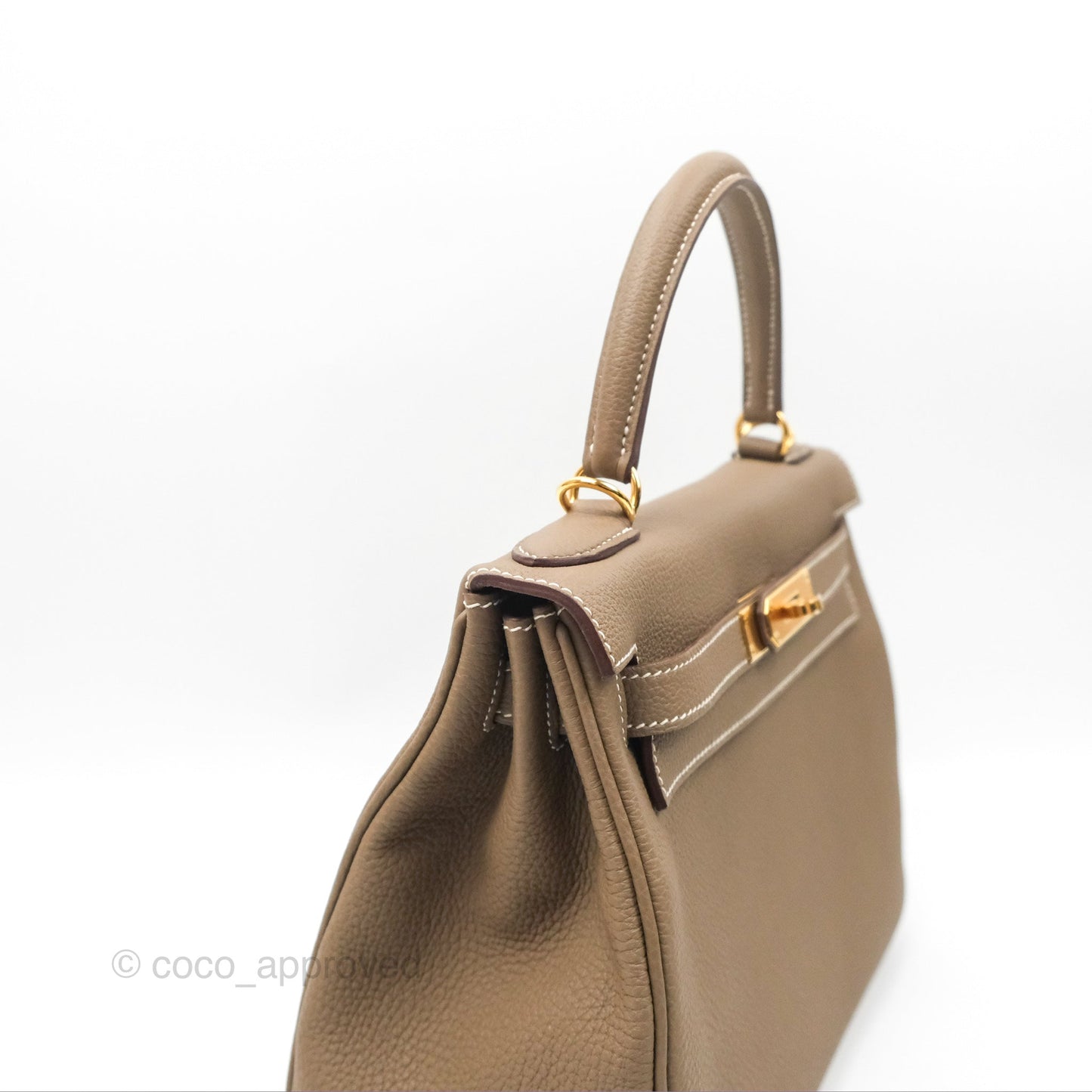 Hermès Kelly 28 Retourne Etoupe Togo Gold Hardware