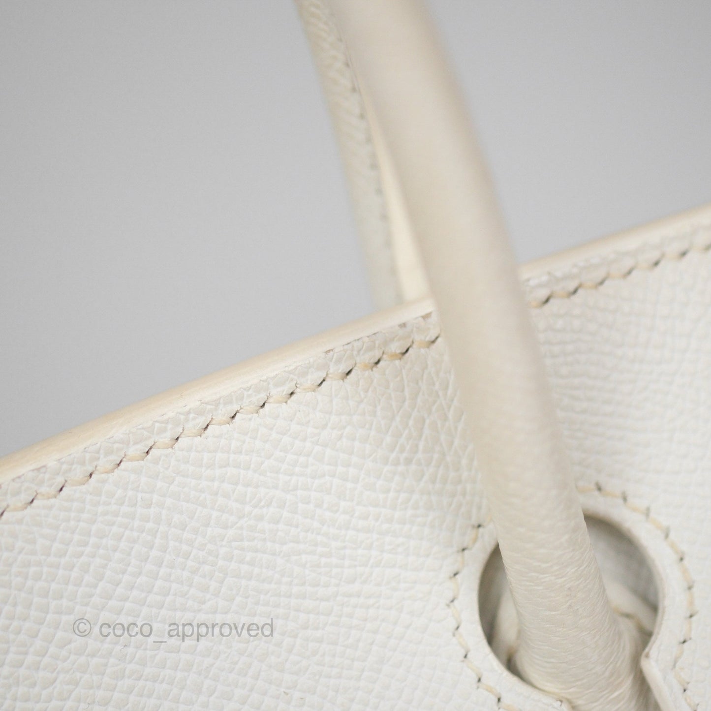 Hermès Birkin 30 Retourne White Epsom Palladium Hardware