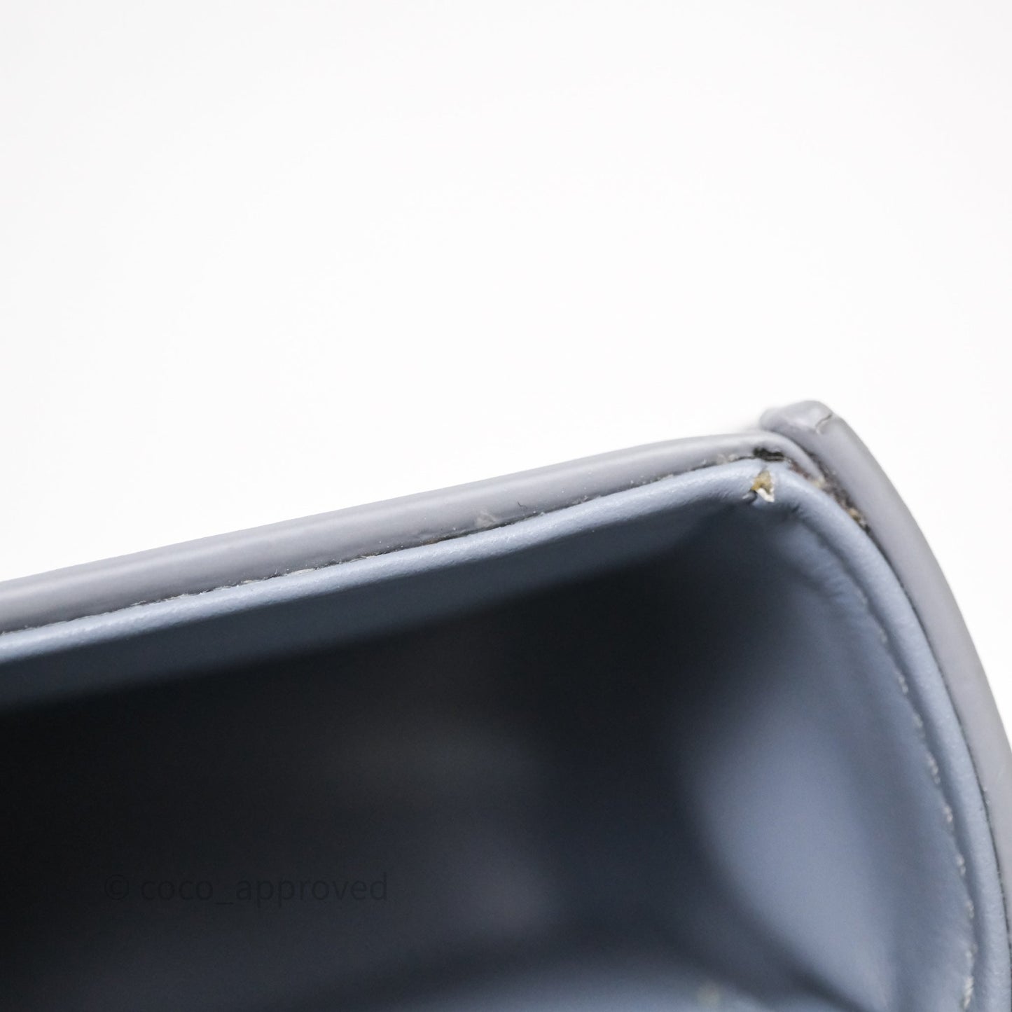Celine Mini Triomphe Shiny Calfskin Blue Grey