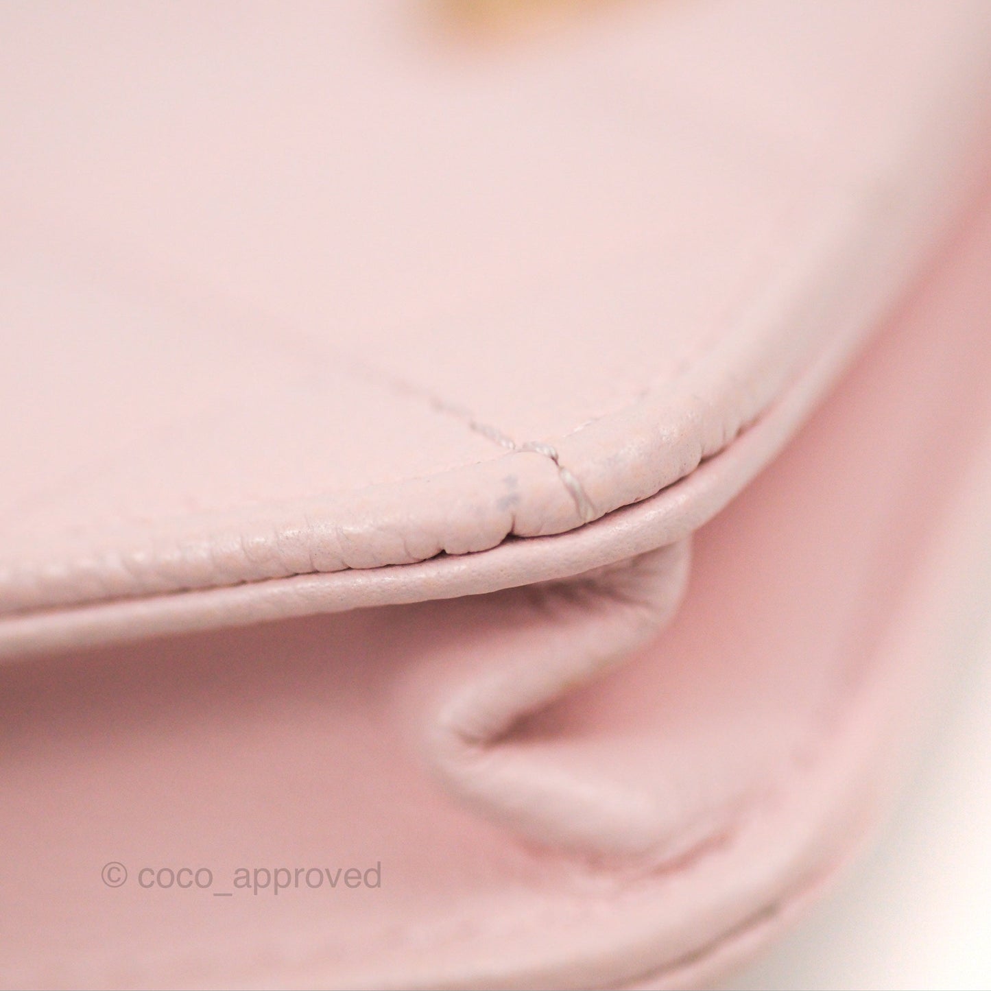 Chanel Mini Wallet With Chain Light Pink Caviar Gold Hardware