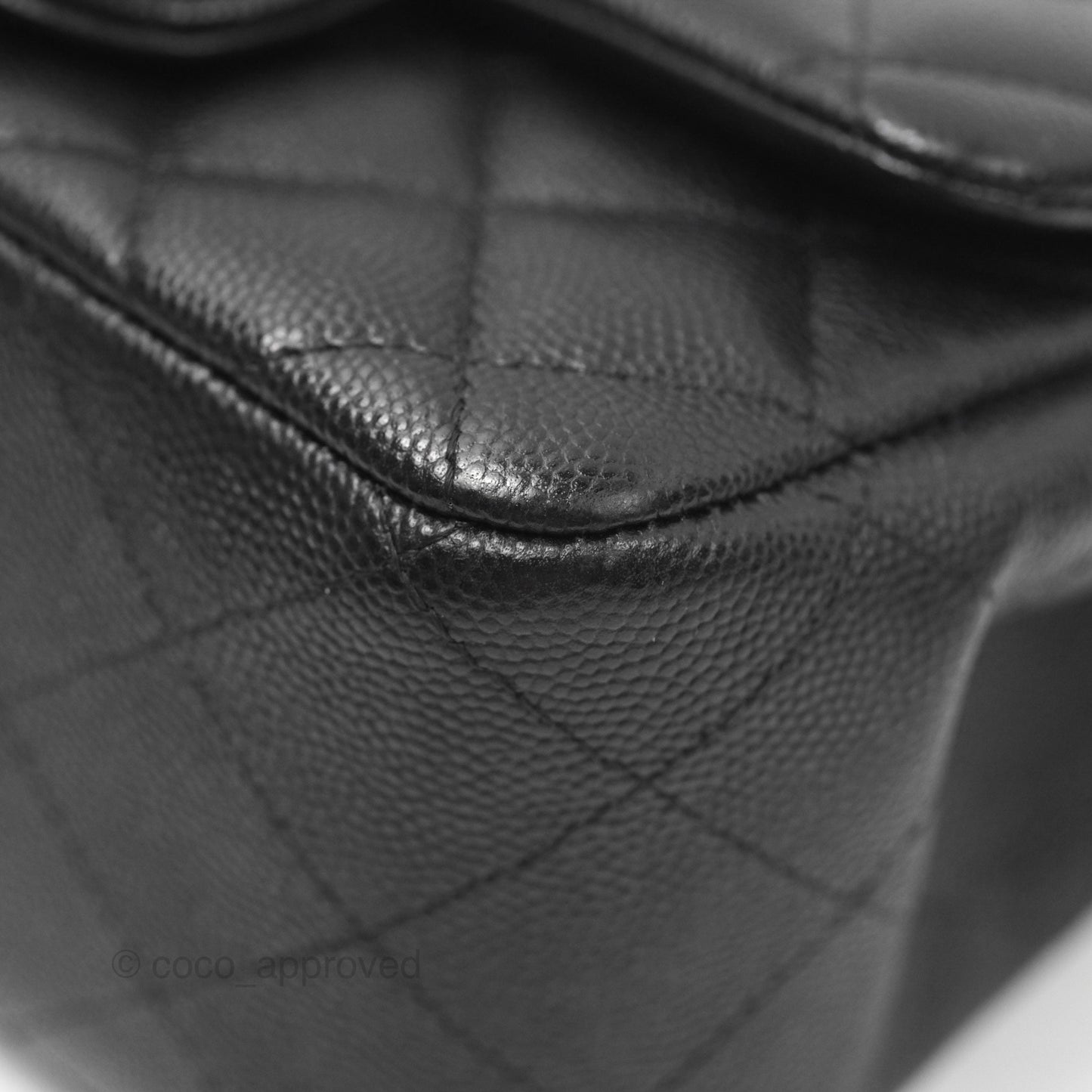 Chanel Quilted Mini Square Flap Black Caviar Gold Hardware