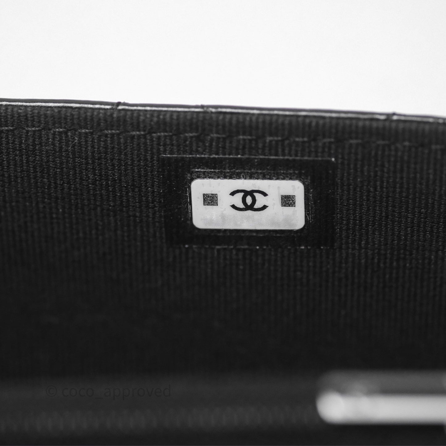 Chanel Mini Crystal Top Handle Wallet On Chain WOC Black Calfskin Gun Metal Hardware 23K