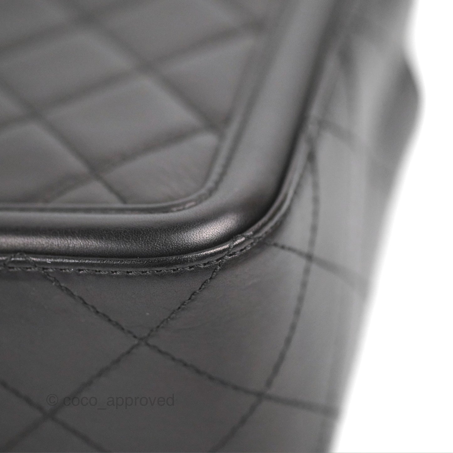 Chanel Quilted Medium Elegant CC Flap Black Lambskin Gold Hardware