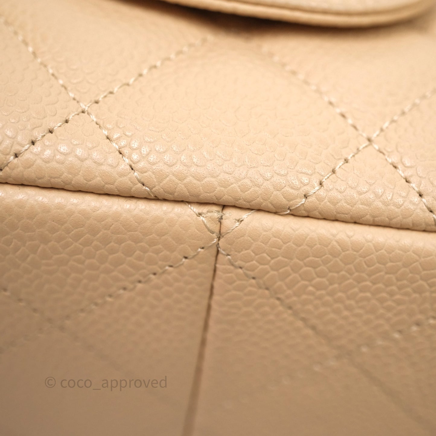 Chanel Jumbo Double Flap Beige Caviar Gold Hardware⁣⁣