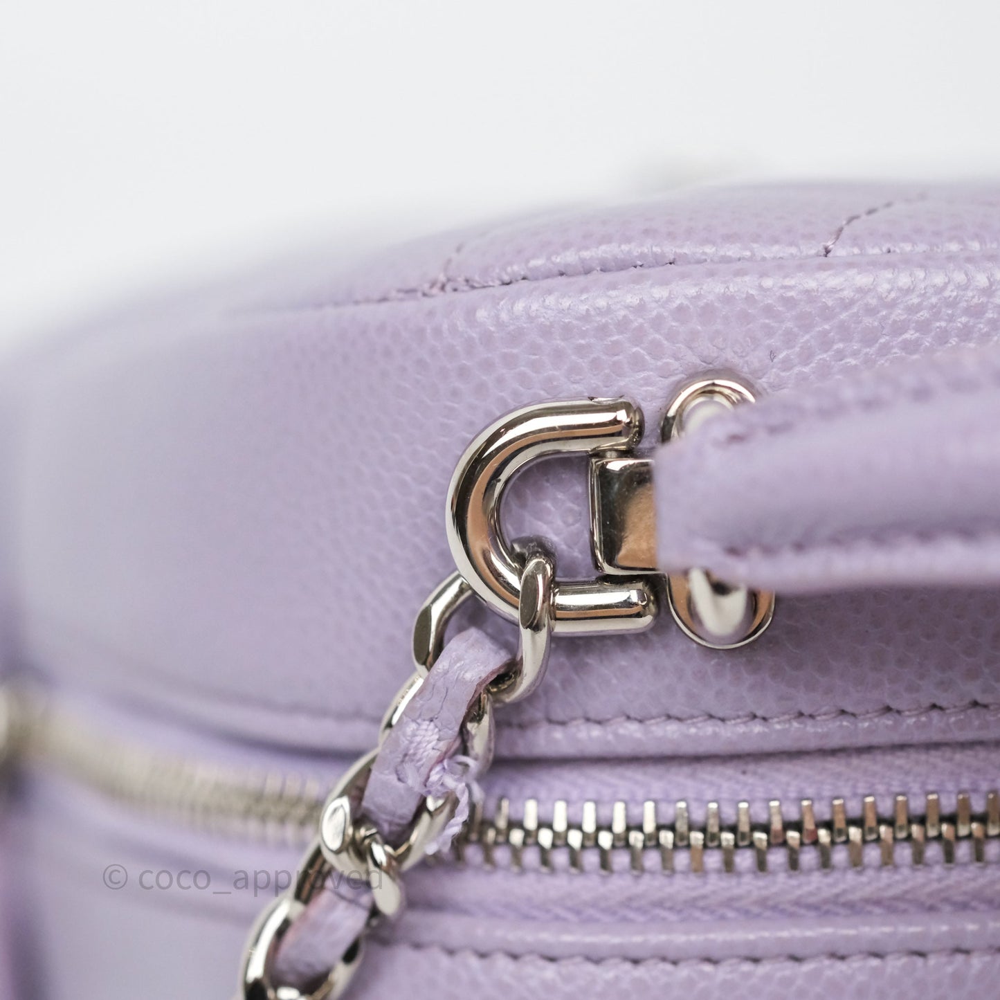 Chanel Classic Mini Backpack Lilac Caviar Silver Hardware
