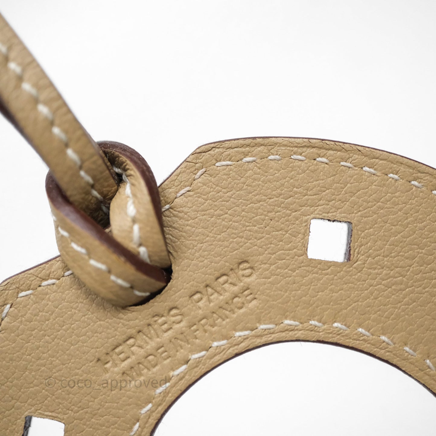 Hermès Paddock Horseshoe Bag Charm Kraft Swift