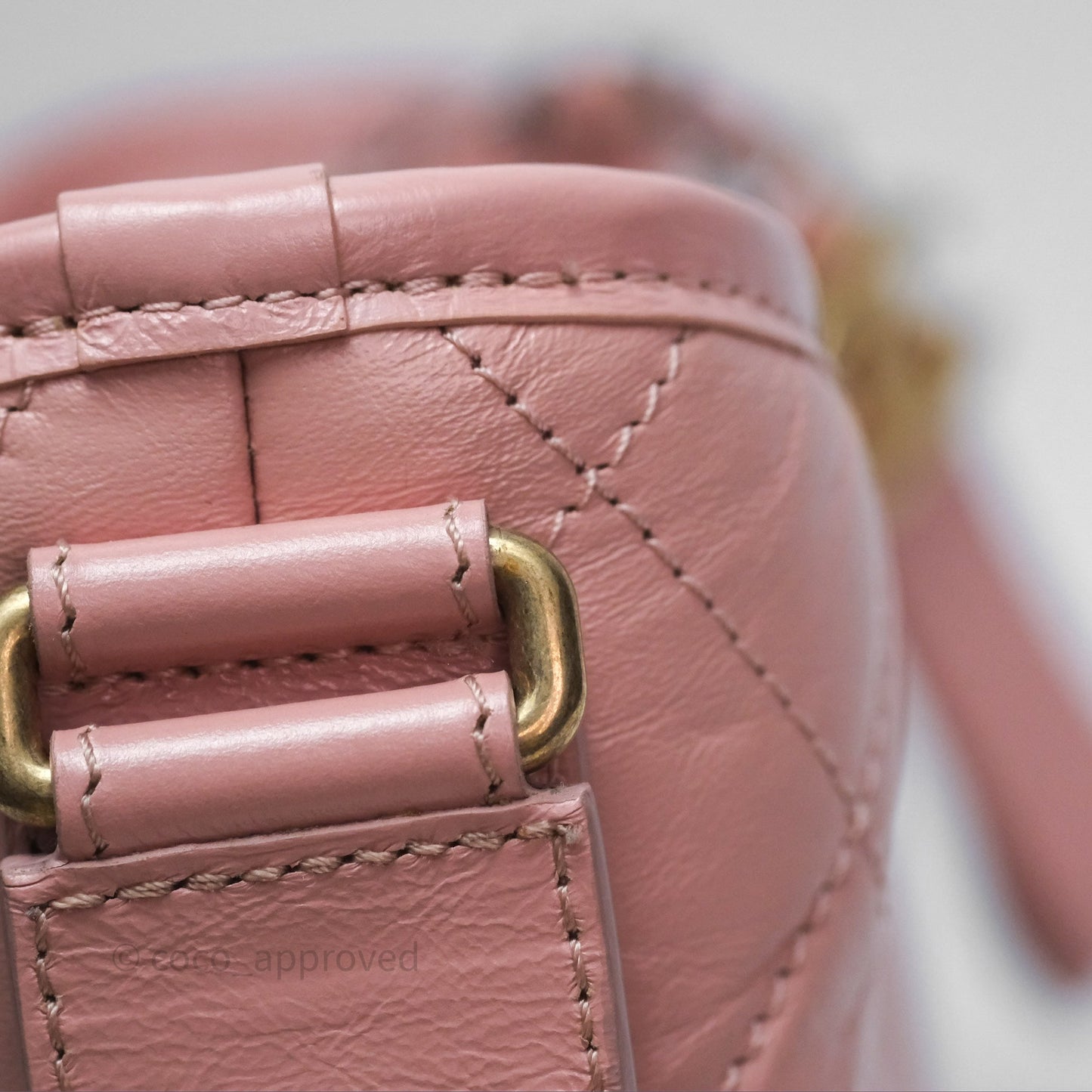 Chanel Small Gabrielle Hobo Quilted Pink Aged Calfskin