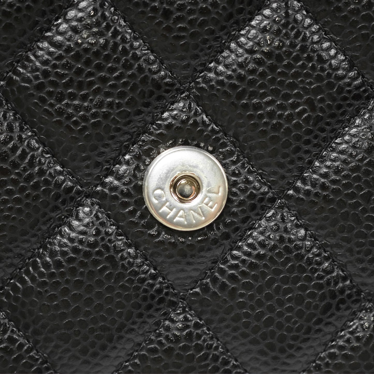 Chanel Quilted Classic Wallet On Chain WOC Black Caviar Silver Hardware