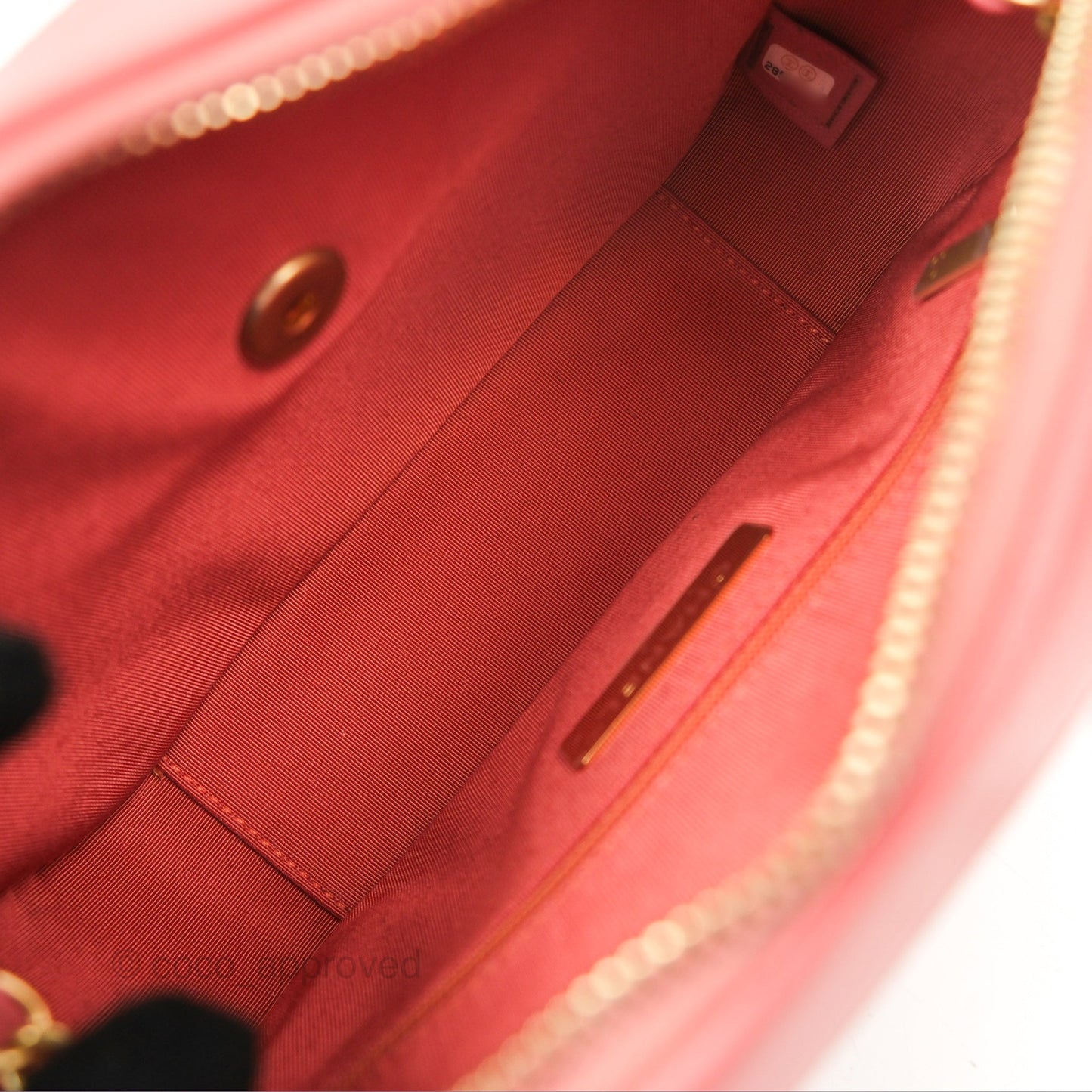 Chanel Chain Infinity Camera Case Pink Goatskin Aged Gold Hardware