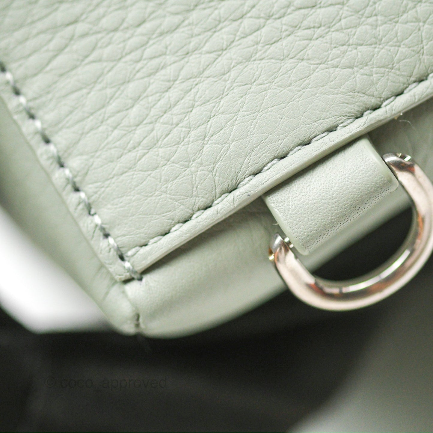 Loro Piana Extra Pocket Backpack L23.5 Eucalyptus Silver Hardware