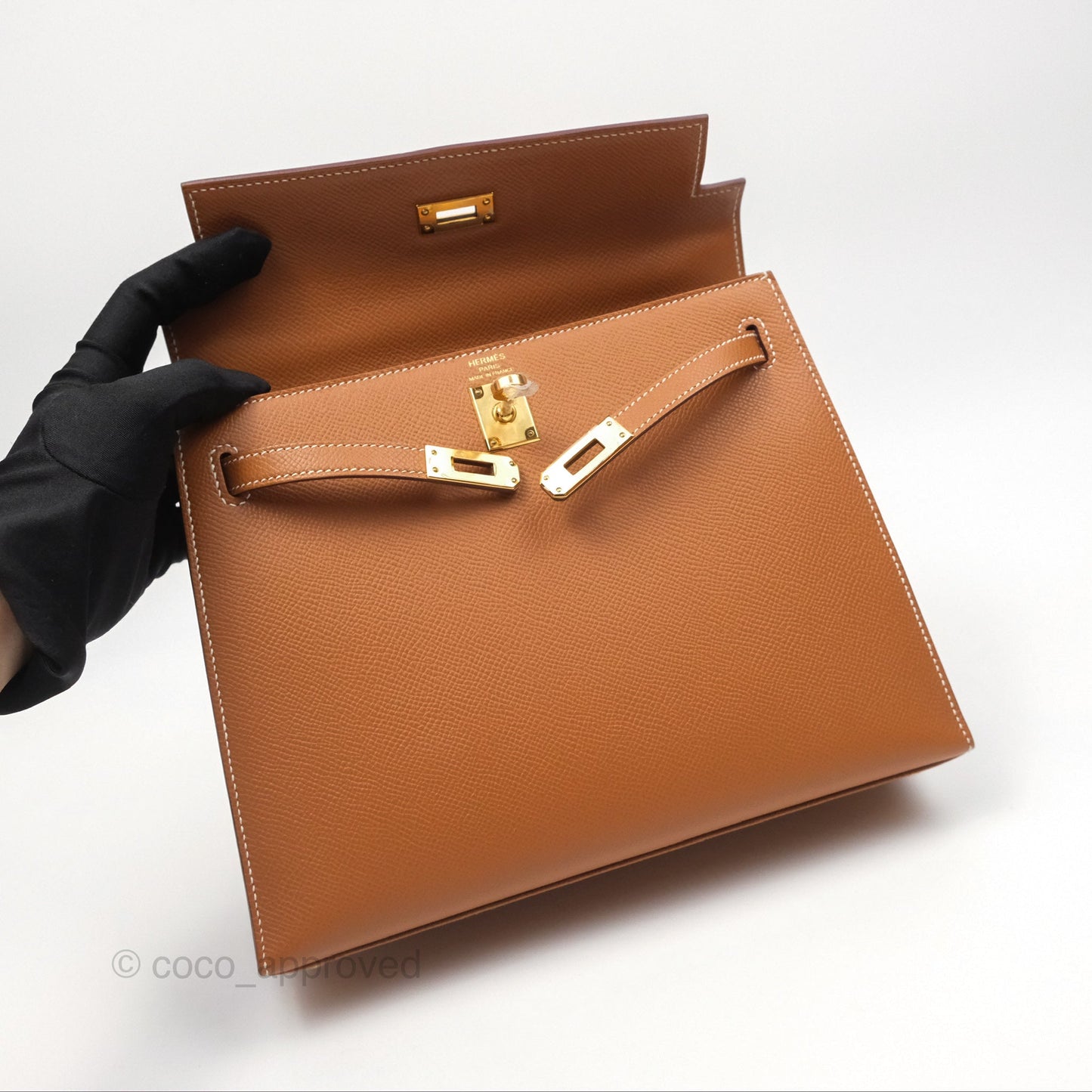Hermès Kelly 25 Sellier Gold 37 Epsom Gold Hardware