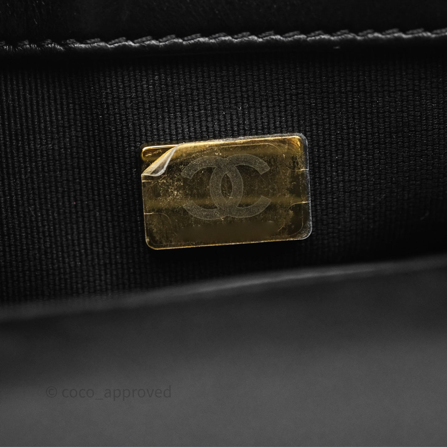 Chanel Flap Bag Black Lambskin Aged Gold Hardware 24P