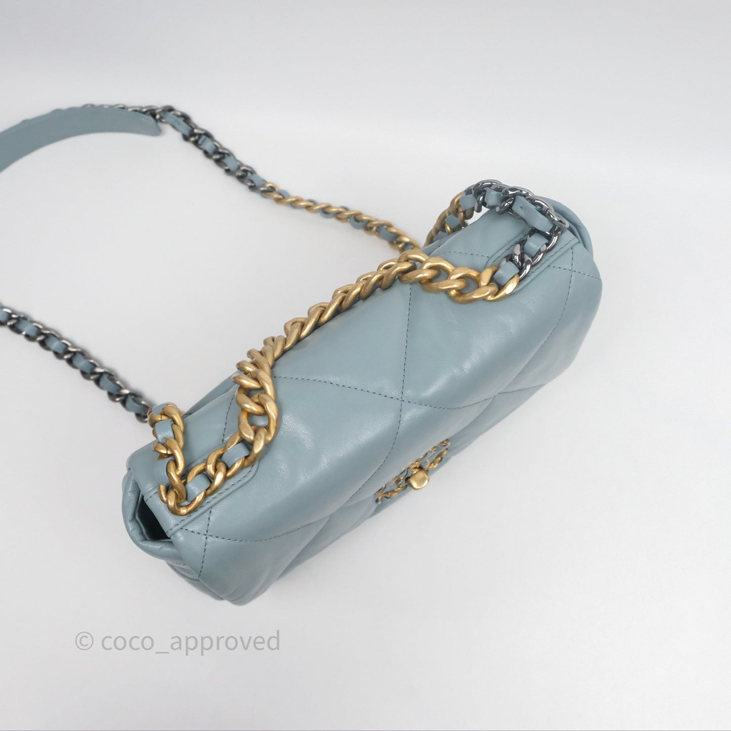 Chanel 19 Small Blue Mixed Hardware