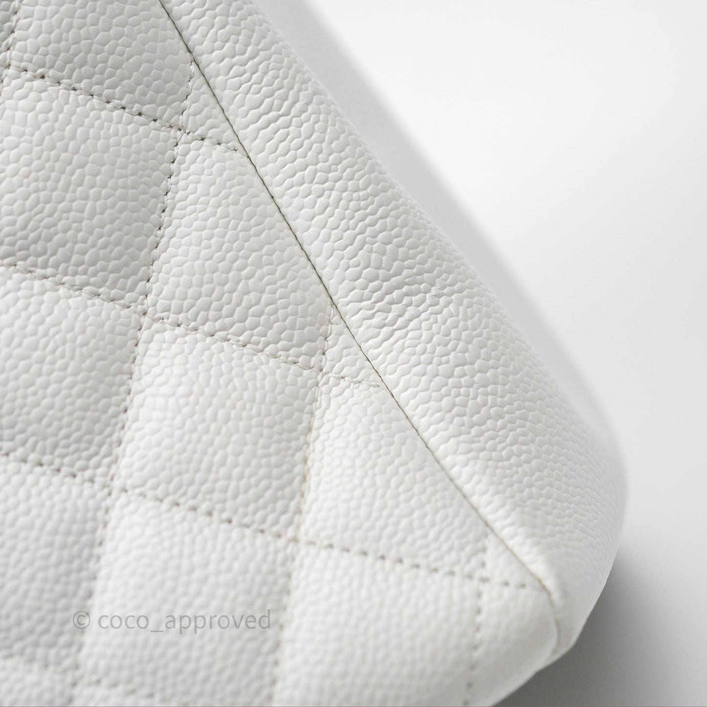 Chanel GST White Caviar Silver Hardware