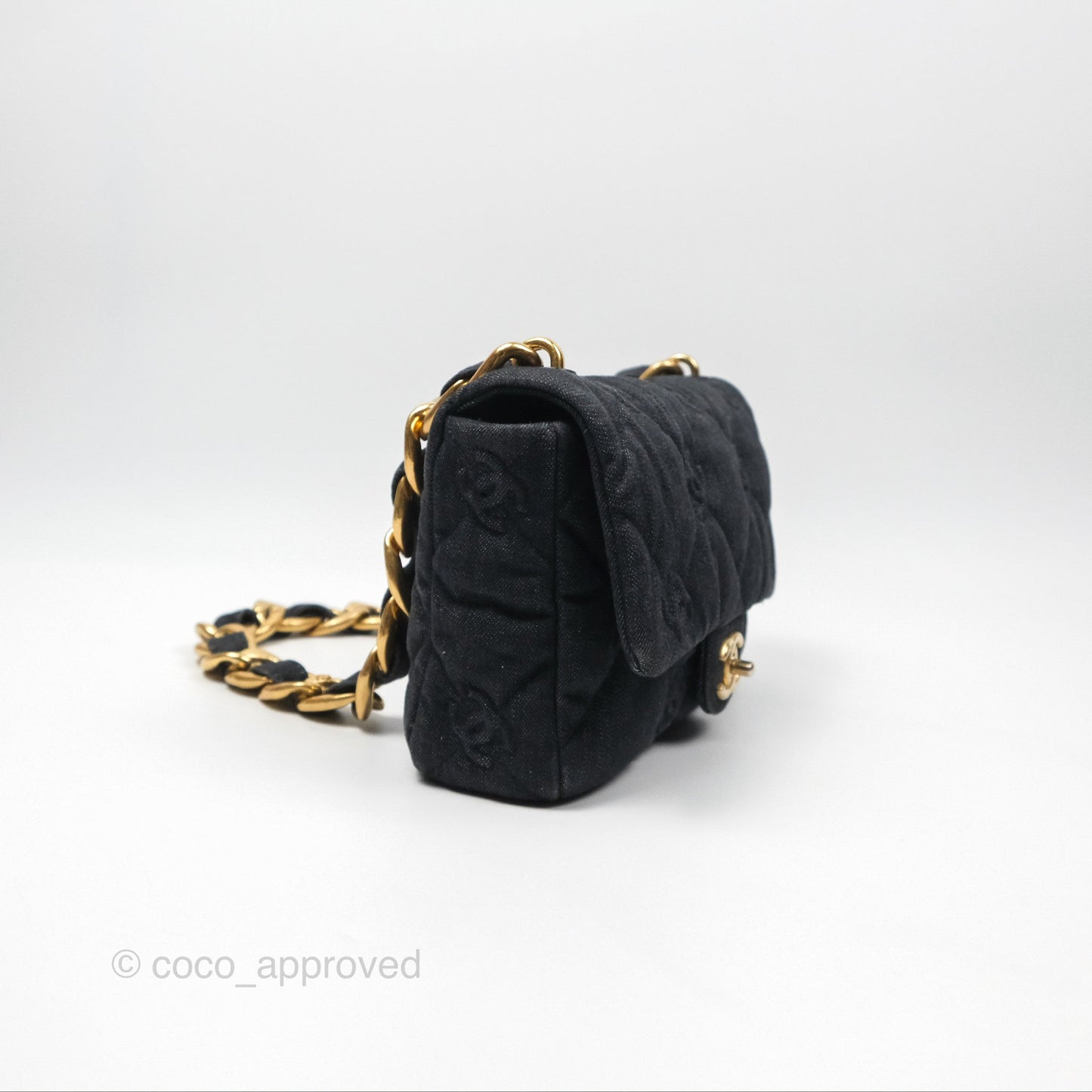 Chanel Medium Funky Town Flap Denim Aged Gold Hardware 22S