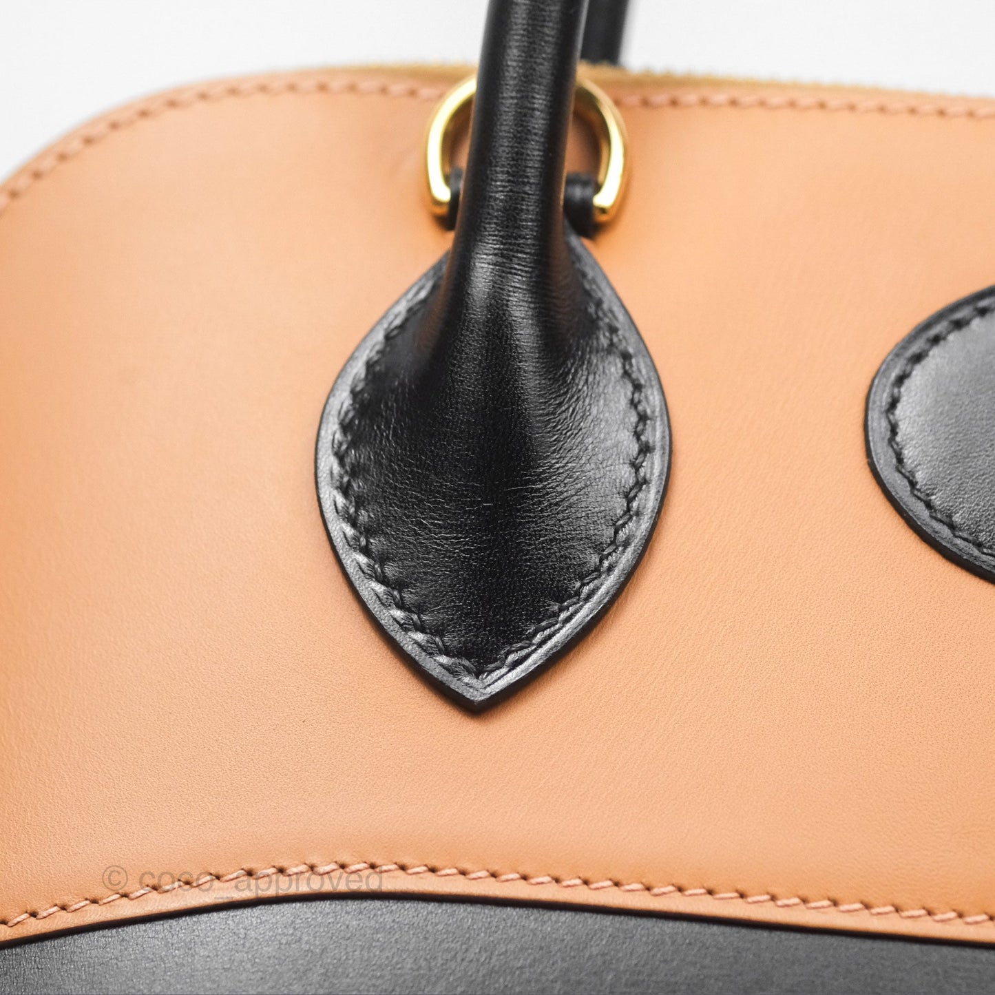 Hermès Bolide 31 Noir 89 / Natural Box Leather Gold Hardware