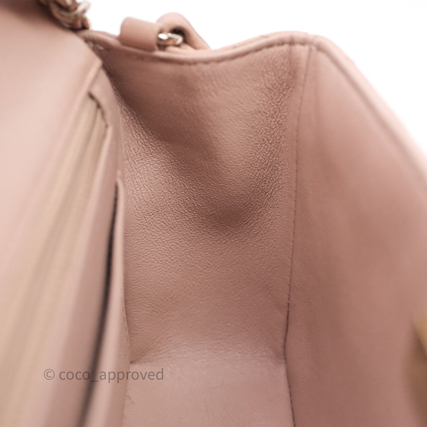 Chanel Mini Rectangular Quilted Beige Lambskin Gold Hardware
