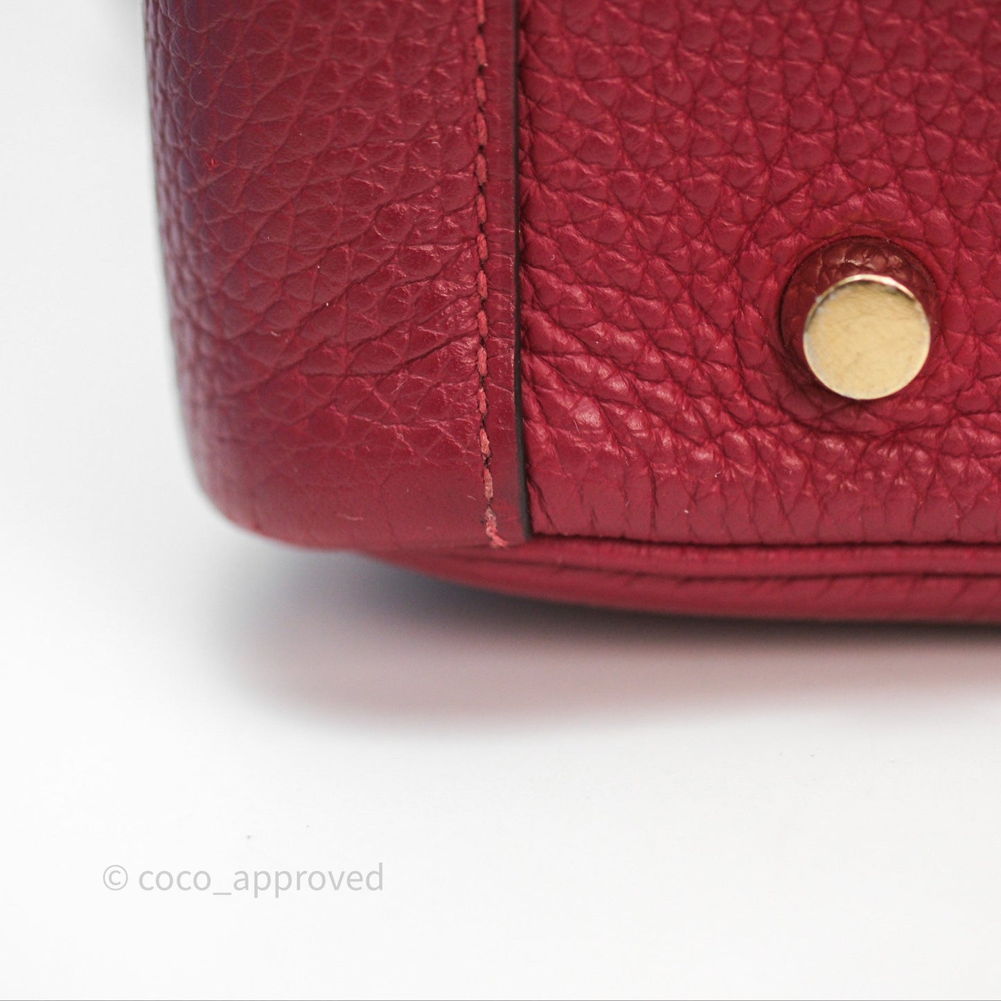 Hermès Lindy 30 Rouge Grenat K1 Clemence Gold Hardware