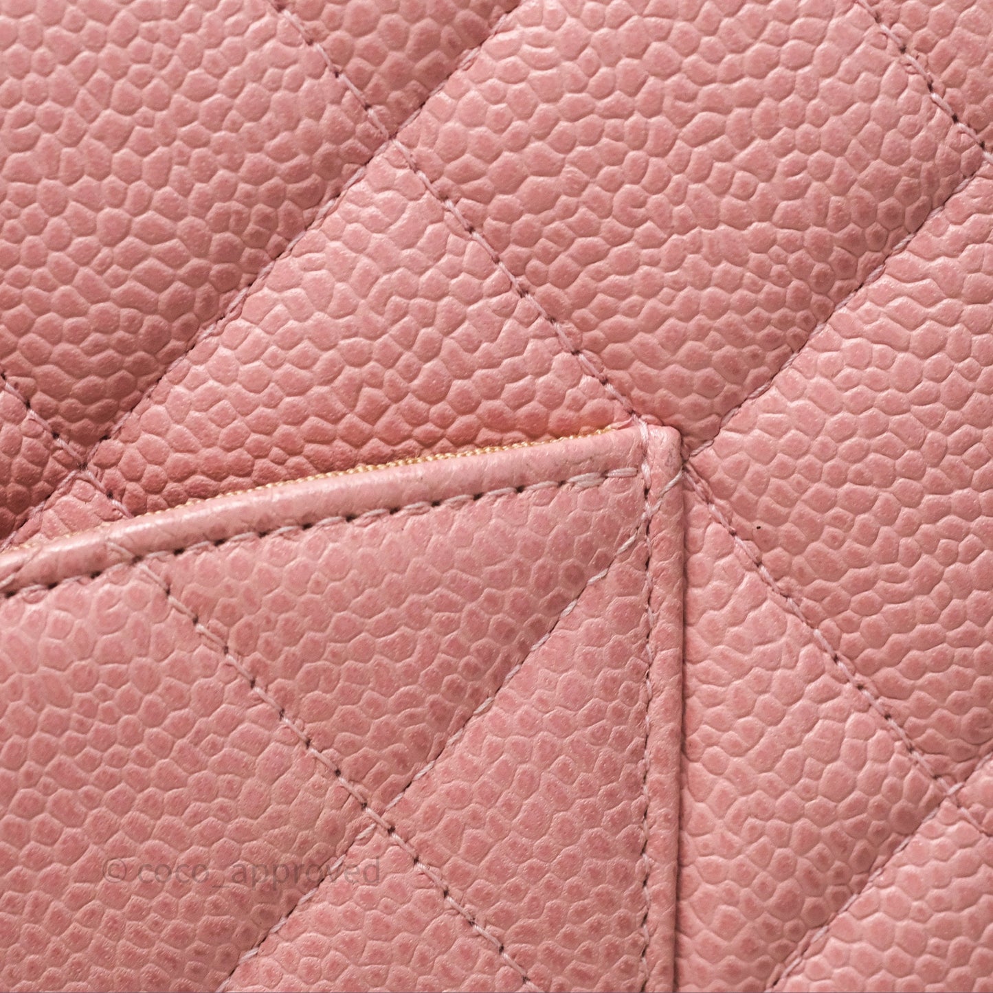 Chanel Vintage Mini CC Boston Bag Sakura Pink Caviar Gold Hardware