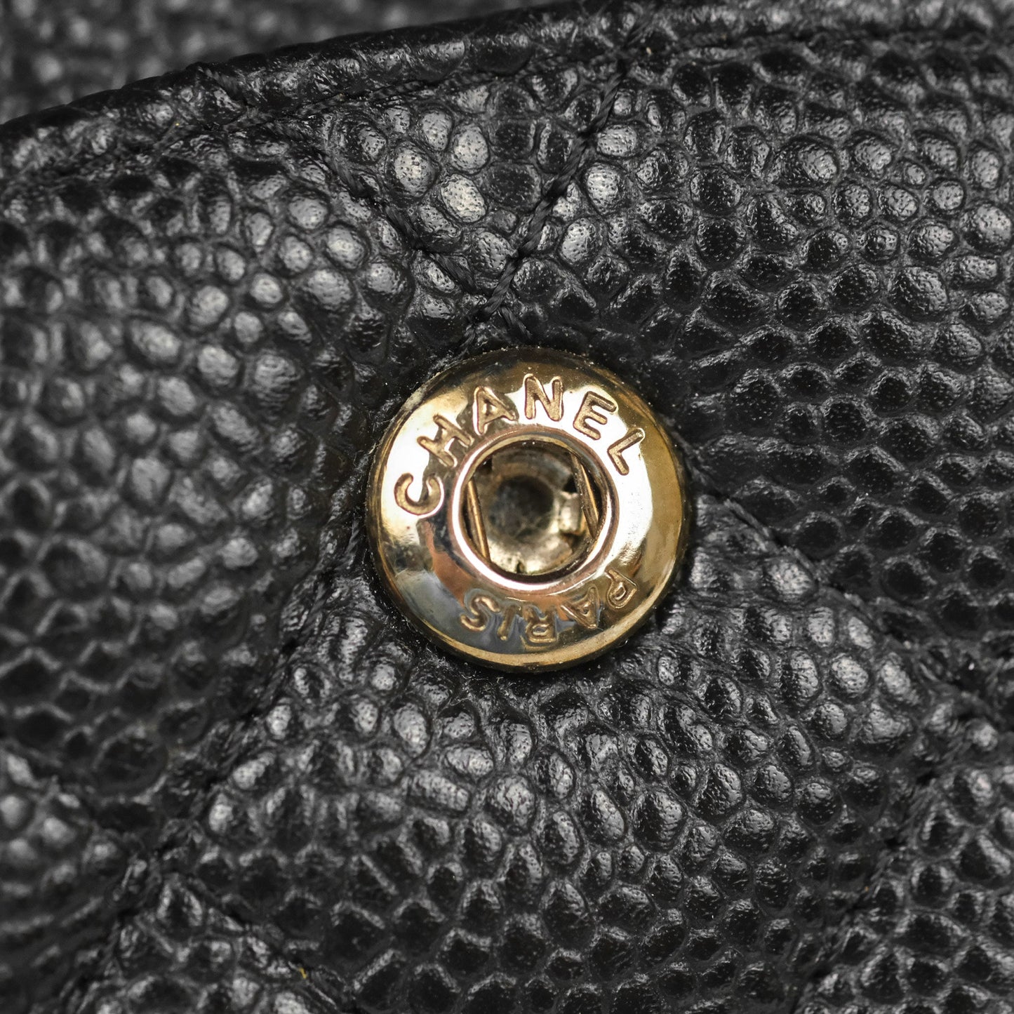 Chanel Classic M/L Medium Flap Quilted Black Caviar Silver Hardware