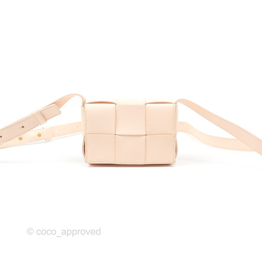 Bottega Veneta Intreccio Cassette Mini Bag Melon Washed Lambskin
