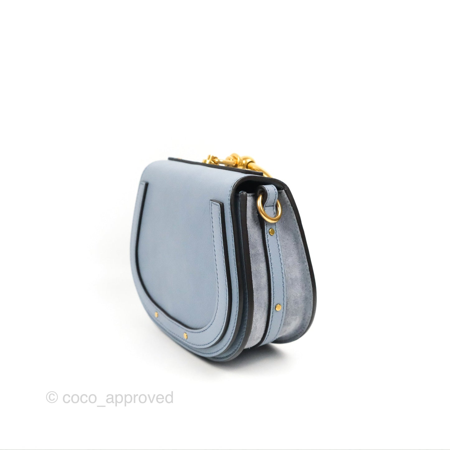 Chloé Nile Crossbody Bag Blue Calfskin