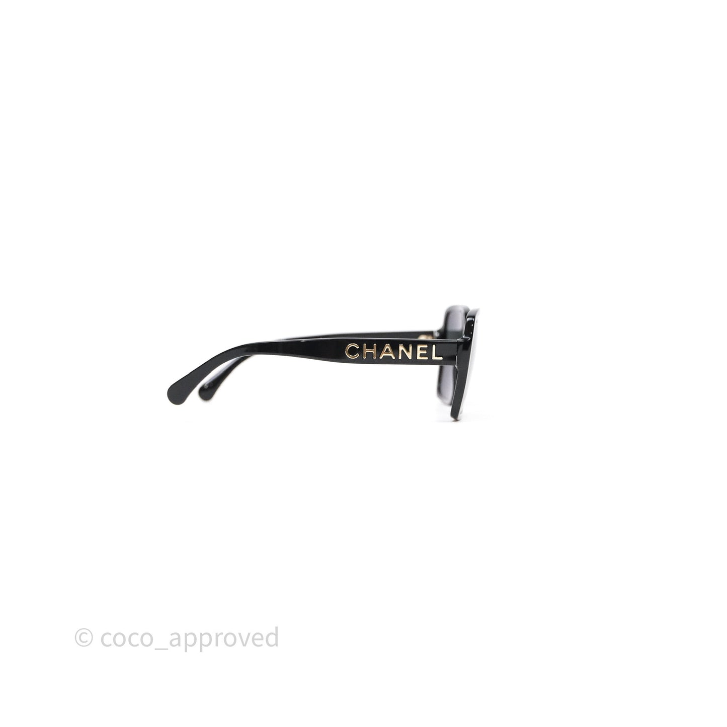 Chanel Square Sunglasses Black Acetate