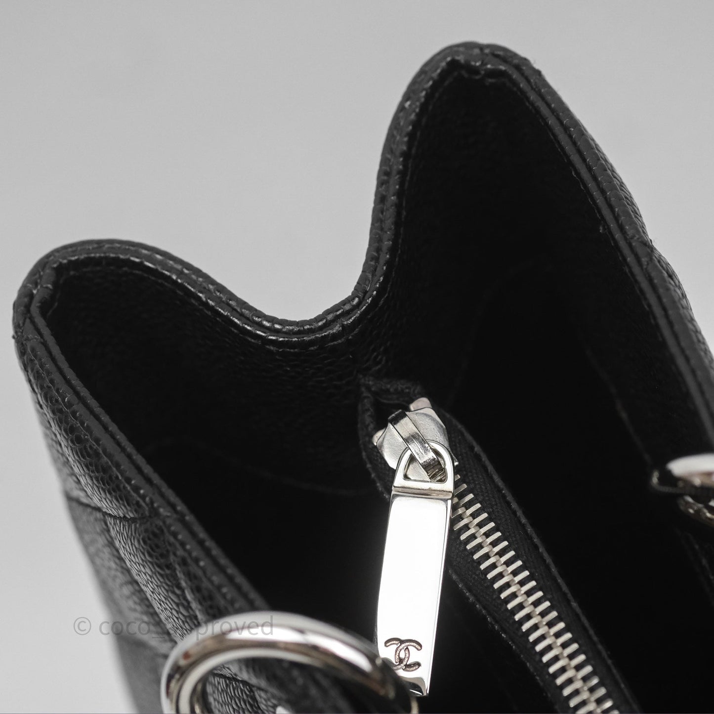 Chanel GST Black Caviar Silver Hardware