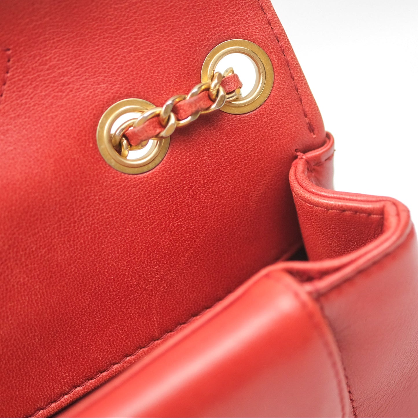 Chanel Diana Reissue Brick Red Gold Hardware