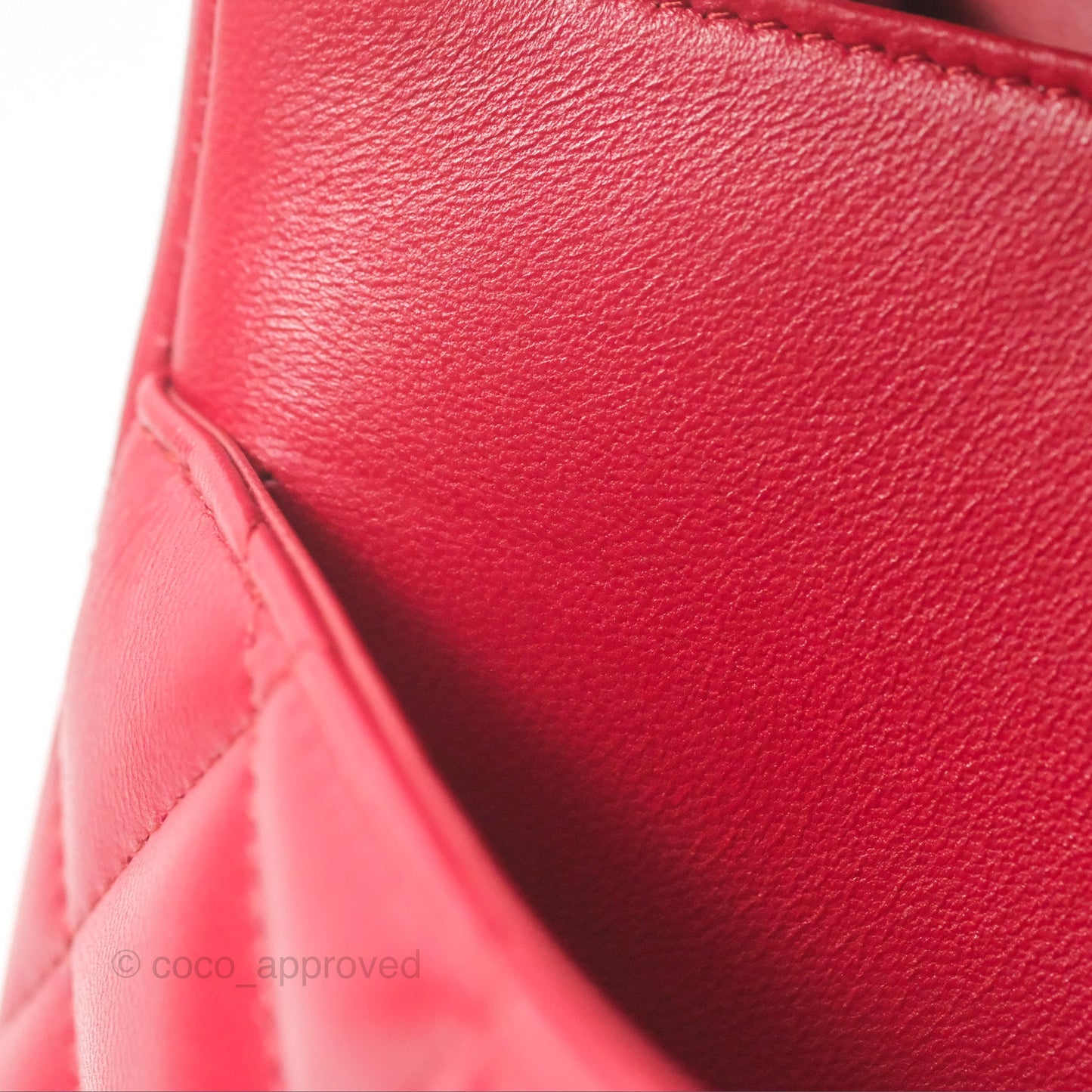 Chanel Jumbo Double Flap Red Lambskin Silver Hardware