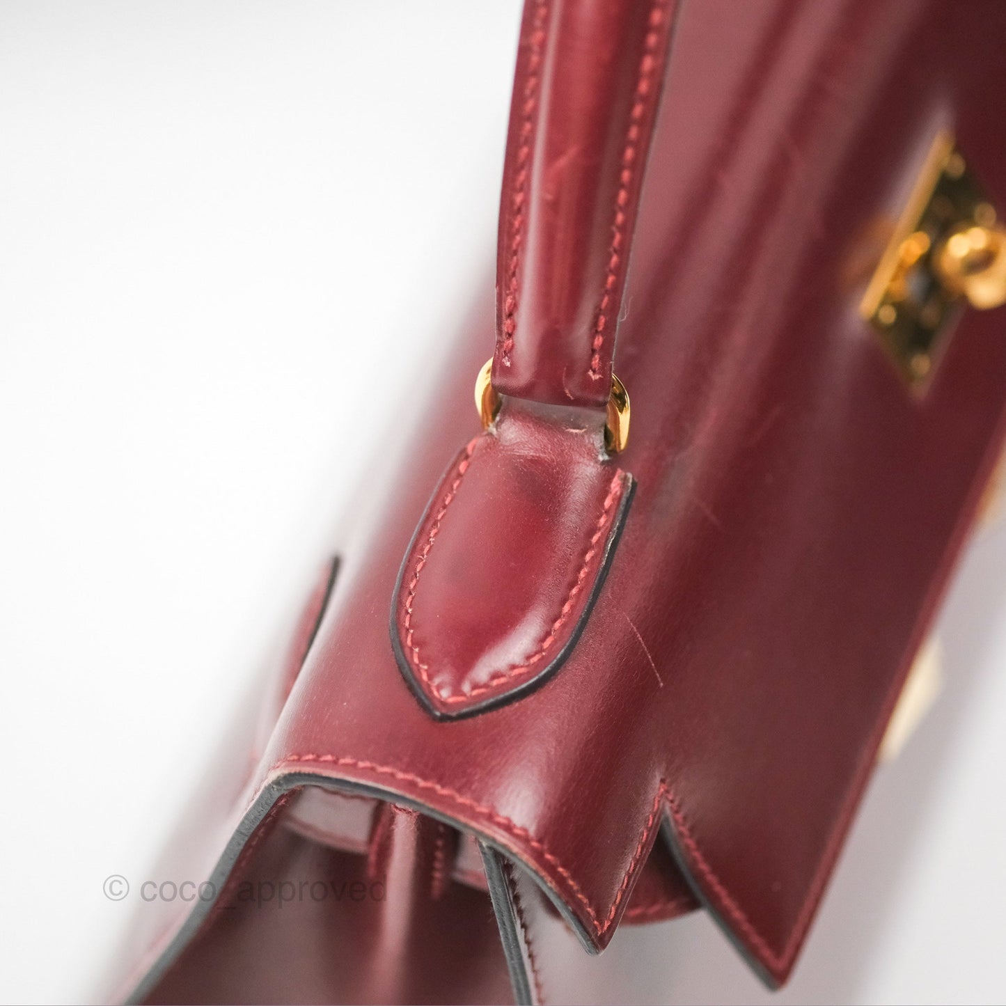 Hermès Kelly Sellier 28 Box Rouge Gold Hardware