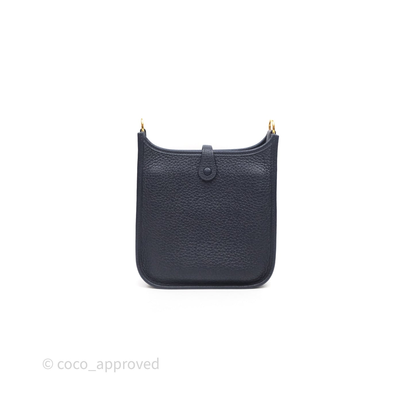 Hermès Mini Evelyne 16 Bleu Nuit 2Z Clemence Gold Hardware