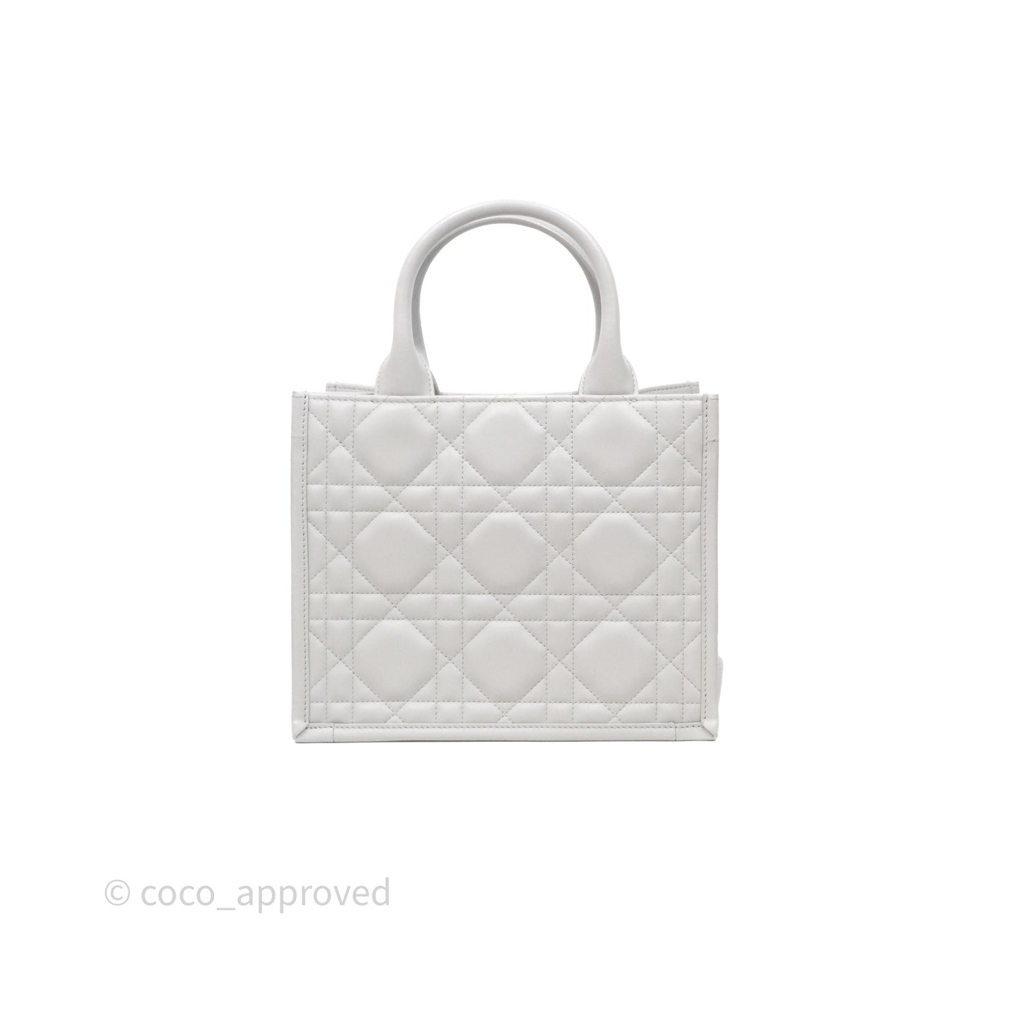 Christian Dior Small Dior Book Tote Cloud Gray Macrocannage Calfskin
