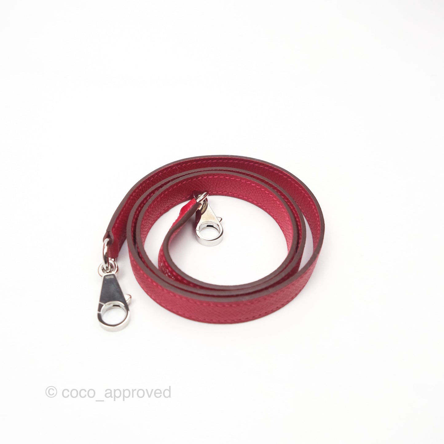 Hermès Kelly 32 Sellier Rouge Casaque Q5 Epsom Palladium Hardware